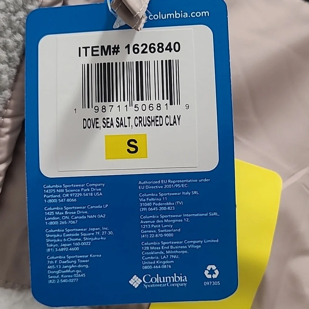 Columbia Lodge Sherpa Pullover in Dove Gray / Crushed Clay Sz S-NWT - Picture 2 of 4